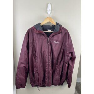 Columbia Women's Plus Sz 2X Switchback Sherpa Lined Jacket Burgundy